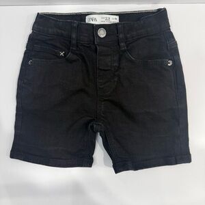 Zara Kids Black Denim Shorts